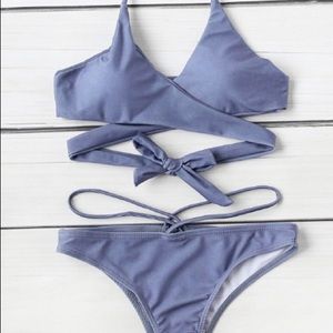 Shein halter wrap bikini never worn